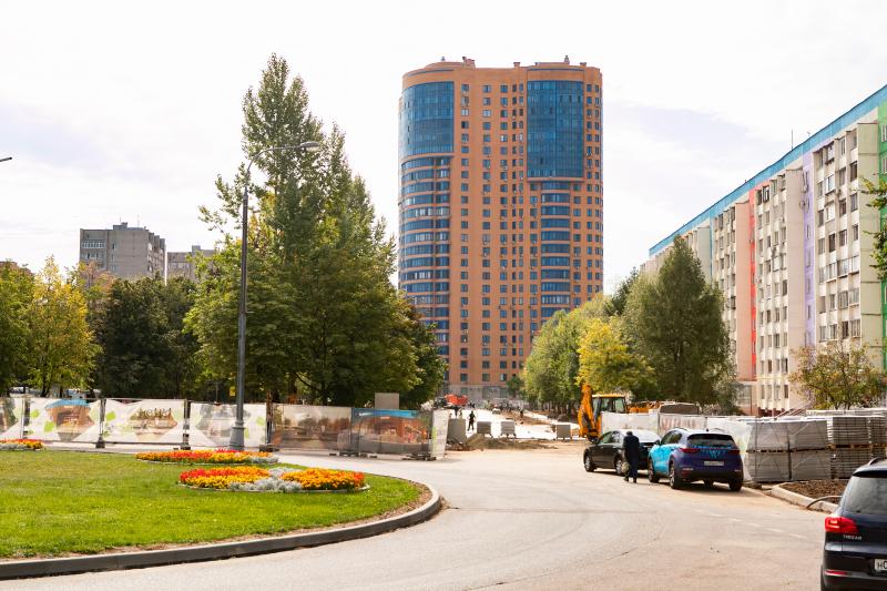 Благоустройство улицы Южной в Реутове завершат ко Дню города