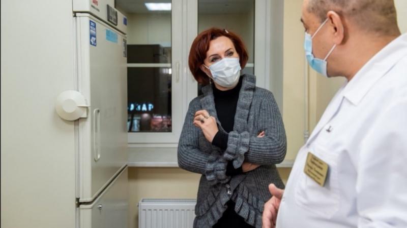 Глава округа Истра Татьяна Витушева проверила условия работы нового пункта вакцинации от Covid-19