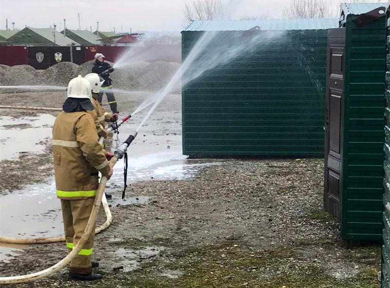 Росгвардия приняла участие в межведомственном пожарно-тактическом учении в Чеченской Республике