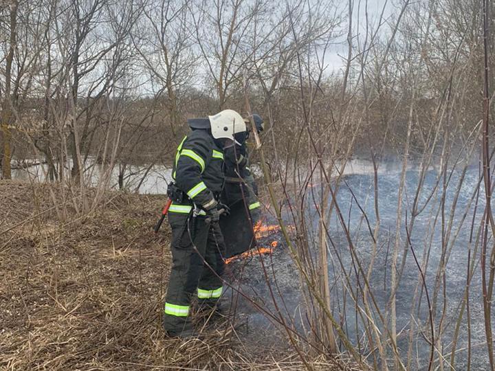 Пожарные ГКУ МО «Мособлпожспас» потушили 10 возгораний сухой травы за сутки