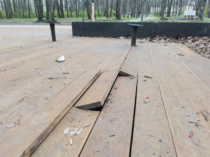 Народный фронт просит муниципалитет исправить недостатки благоустройства центрального парка в Нововоронеже