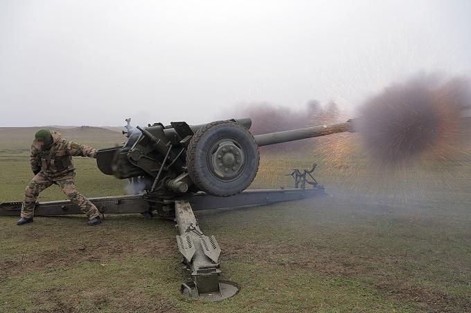 В Чеченской Республике артиллеристы Росгвардии совершенствовали боевые навыки