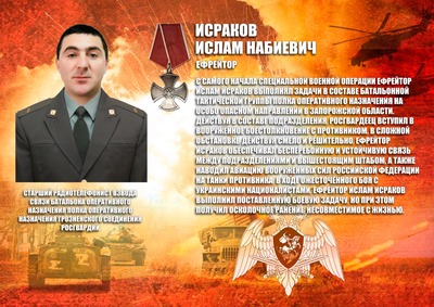 Имя погибшего военнослужащего навечно внесено в списки личного состава гудермесского полка Росгвардии