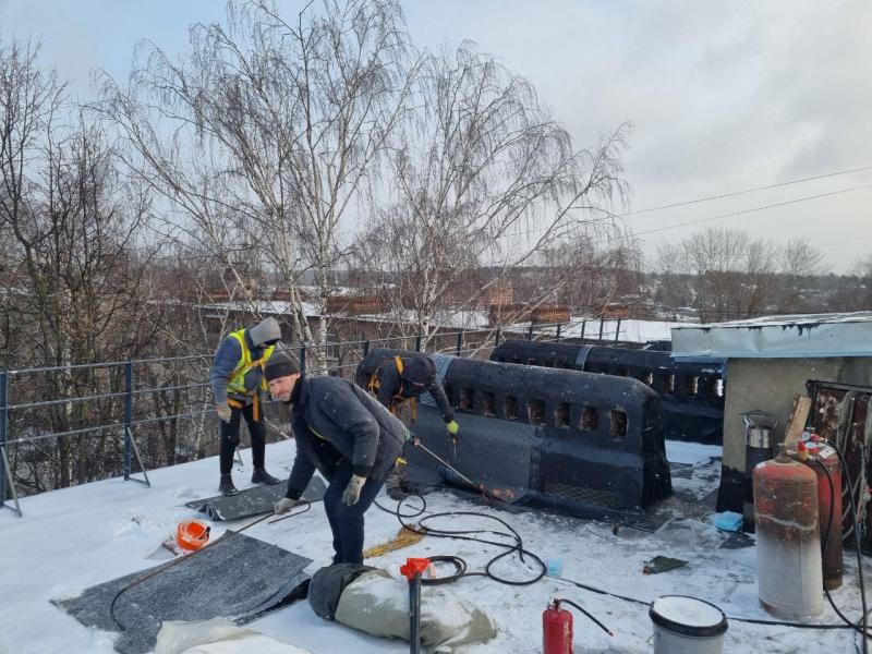 Кровельные работы на ул. Советская д.38