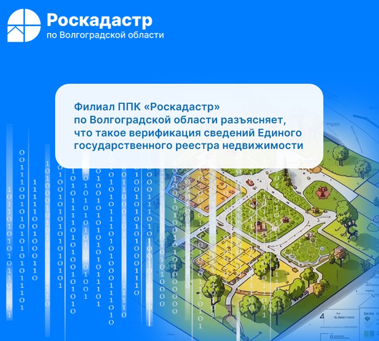 Филиал ППК «Роскадастр» по Волгоградской области разъясняет, что такое верификация сведений Единого государственного реестра недвижимости