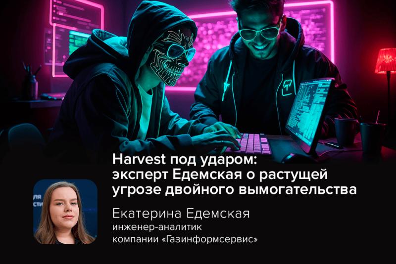 Harvest под ударом: эксперт Едемская о растущей угрозе двойного вымогательства