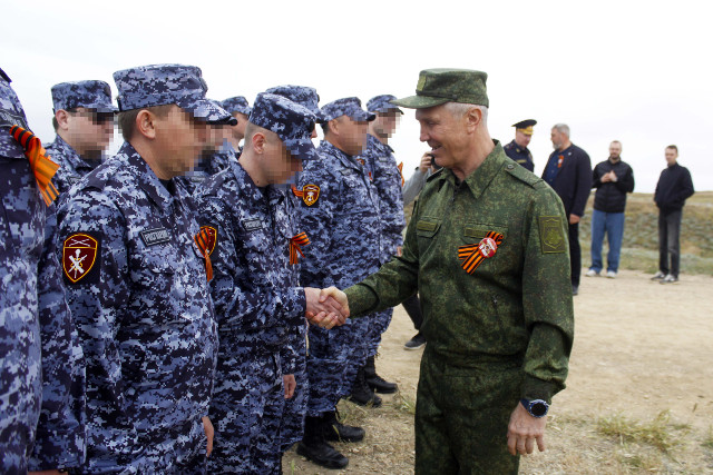 В Херсонской области росгвардейцы приняли участие в торжественном открытии мемориала