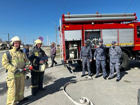 Ульяновские росгвардейцы отработали действия при пожароопасных ситуациях