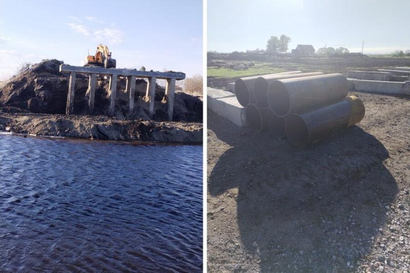 Омская компания начала ремонт моста через реку Карасук под Новосибирском