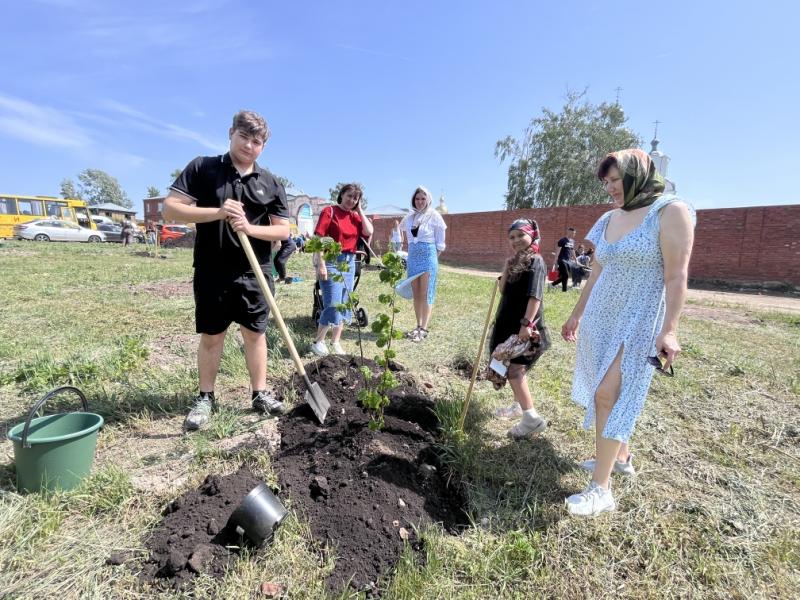 Семьи росгвардейцев-участников СВО в рамках Славянского фестиваля посадили липовую аллею в Тамбовской области
