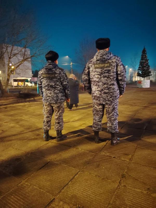 Сотрудники Егорьевского ОВО обеспечили охрану общественного порядка на церемонии зажжения огней новогодней ёлки в деревне Михали