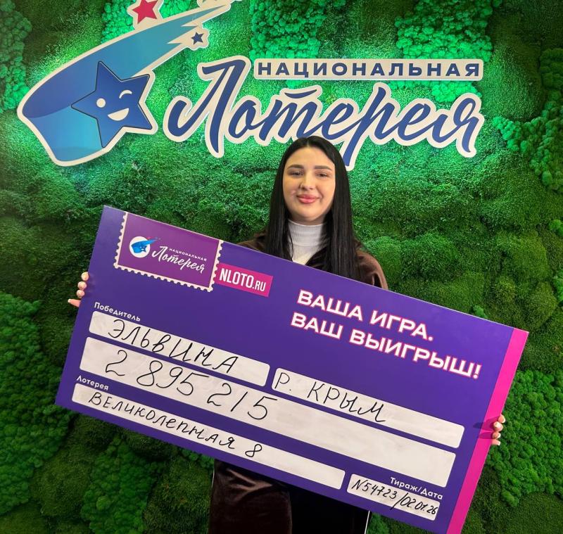Билет за 40 рублей принёс администратору из Крыма почти 3 млн рублей в лотерее «Великолепная 8»