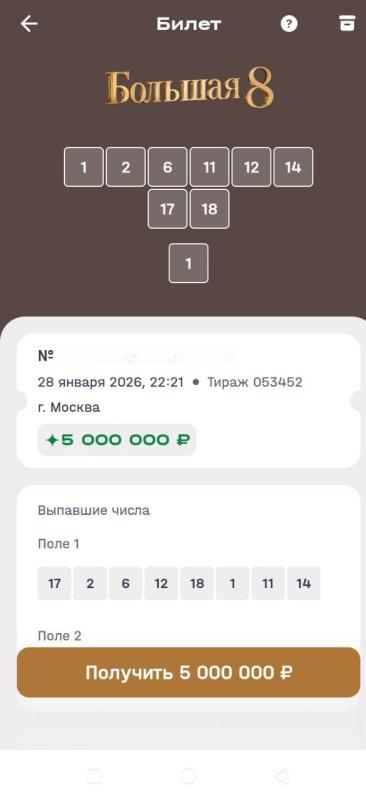 Новогоднее желание сбылось: жительница Волгоградской области выиграла 5 миллионов рублей в онлайн-лотерее «Большая 8»