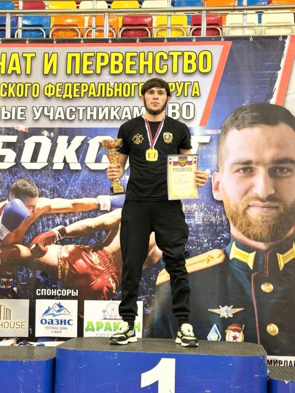 Сотрудник Росгвардии из Чеченской Республики стал победителем  чемпионата СКФО по кикбоксингу