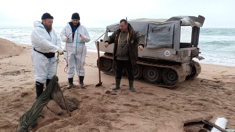 Очередная командировка Кубанского казачьего центра «Баско» и конного клуба «Черёмушки» г.Геленджика на ликвидацию экологической катастрофы в г.Анапе и Тамани. Февраль, 2026г