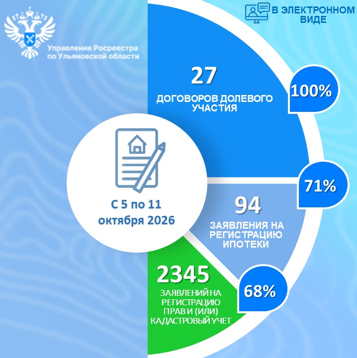 Электронные услуги – статистика с 5 по 11 октября 2026 года