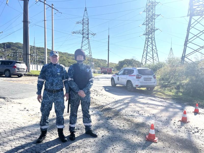 В Приморье работники ведомственной охраны Минтранса России приняли участие в тренировке по защите транспортных объектов от БПЛА